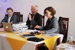 Dr. Georg Müllner (Verein Auxillium), Dr. Markus Jaroschka (Herausgeber Literaturzeitschrift Lichtungen),                    Dr. Astrid Kury (Akademie Graz) (v.links) ©      
