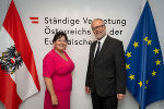 LH-Stv. Manuela Khom mit dem Ständigen Vertreter Österreichs zur EU, Botschafter Thomas Oberreiter  © Land Steiermark